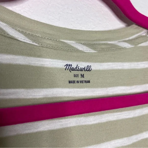 Madewell Whisper Stripe V-Neck Tank Top NWOT Size M - Picture 4 of 5